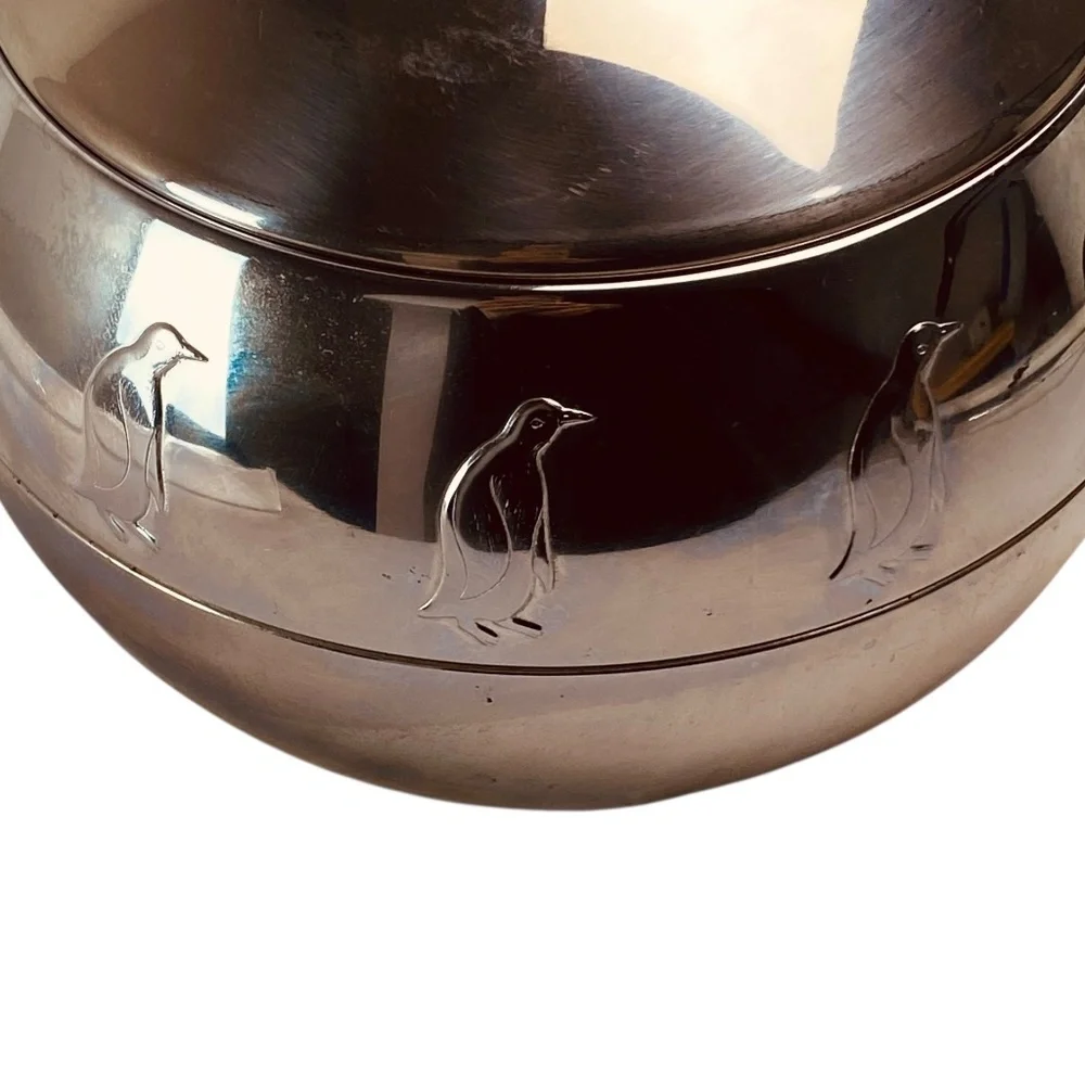 VTG 1940s West Bend Stainless Steel Penguin Ice Bucket/Hot server with handles